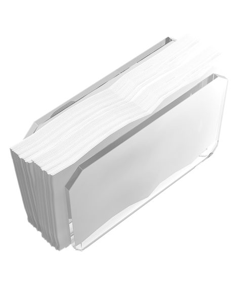 transparent napkin holder in acrylic glass
