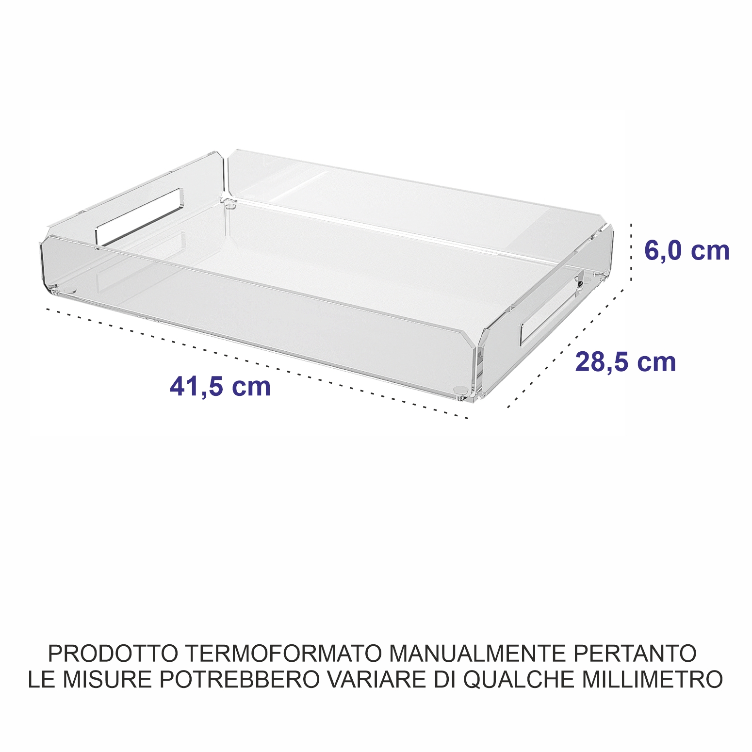 cristal acrílico Bandeja Transparente Modelo MUSA - Elegancia y Versatilidad para sus Momentos Especiales - imagen 2